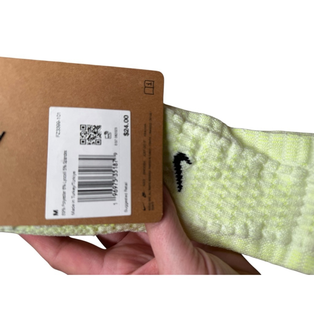 Men's Nike M unicorn Yellow Black Dri-FIT Unicorn Athletic Crew Socks - Picture 3 of 4